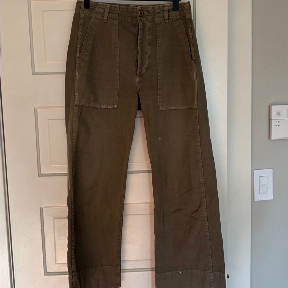 AMO Tan Easy Army Trousers